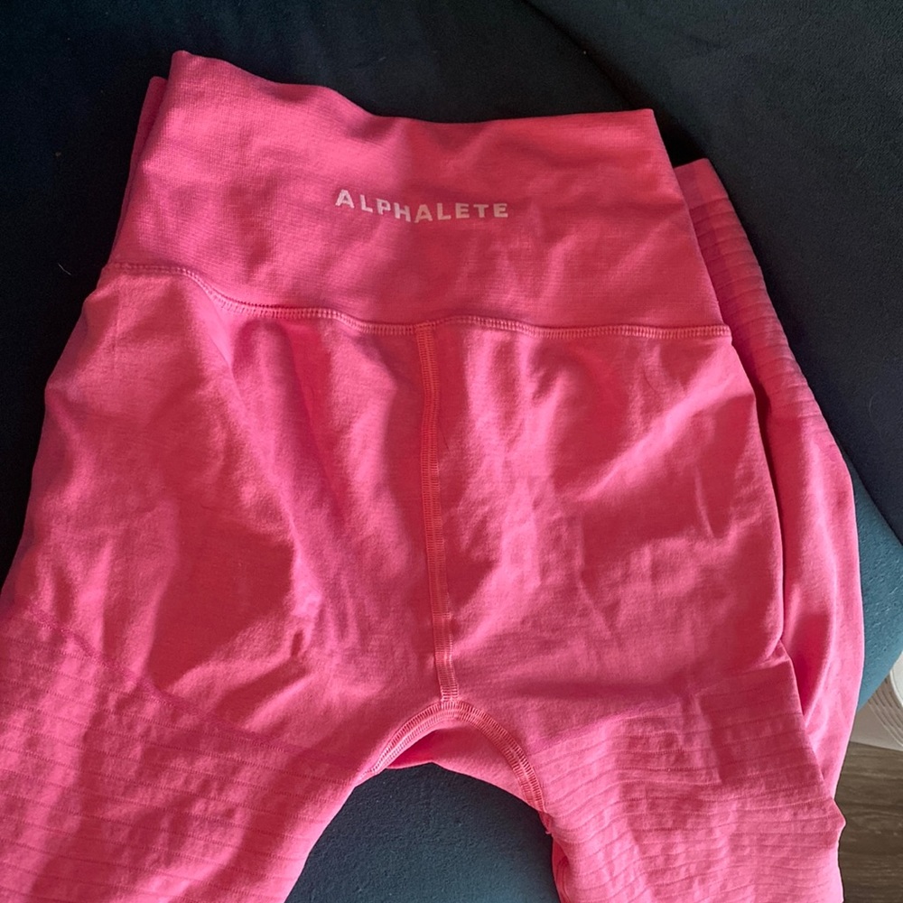 Pink ribbed OG revival alphalete leggings size small